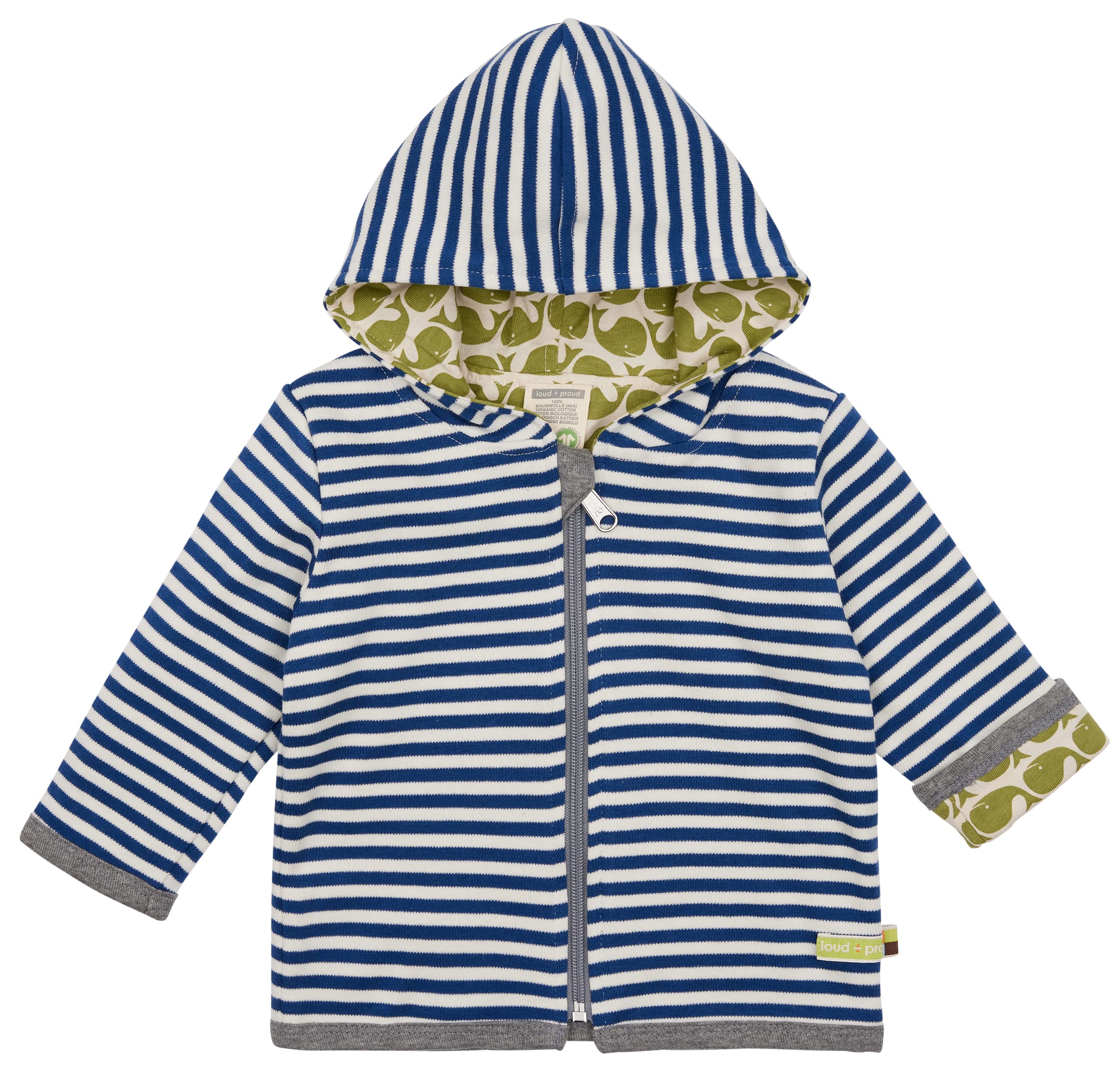 Wendejacke Ringel veste réversible rayée ultramarine bébé