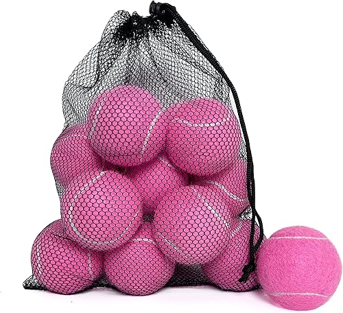 Miniatura 12 de Pelotas de tenis, paquete de 12 pelotas de tenis de práctica para principiantes, entrenamiento para jugar pelotas de tenis para perros, vienen con
