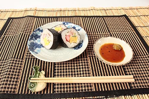 Miniatura 7 de Mino ware Cerámica japonesa 2 juegos de 2 platos para pasta y 2 platos para ensaladaaperitivo hechos en Japón (importación de Japón) TNG004 (adorno