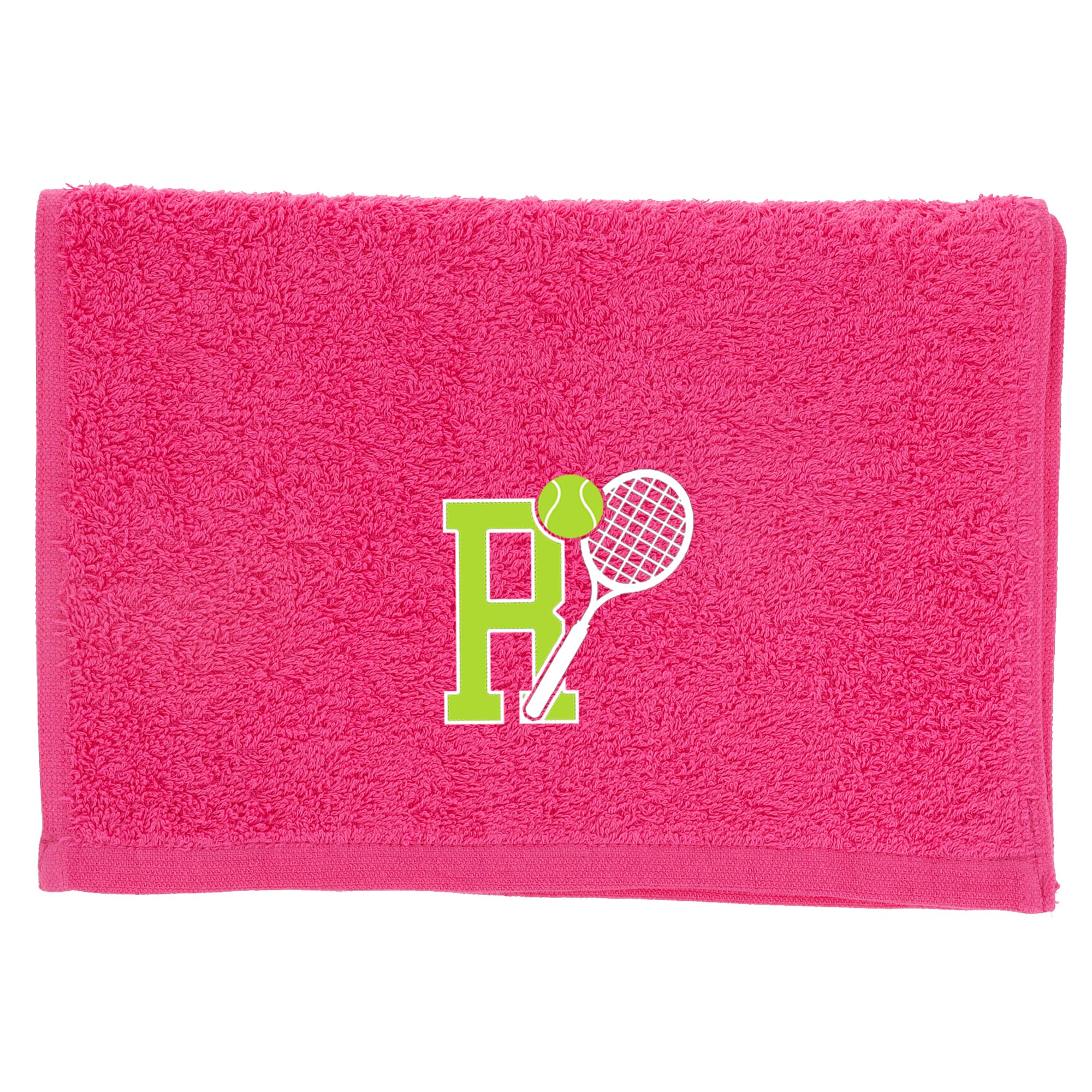 Always Looking Good Tennis Towel with Monogrammed Embroidery Initial Gift for Men & Women, Training Accessory Gift, Gym Towel Present for Tennis Players Birthday, Retirement, Christmas - Pink, R