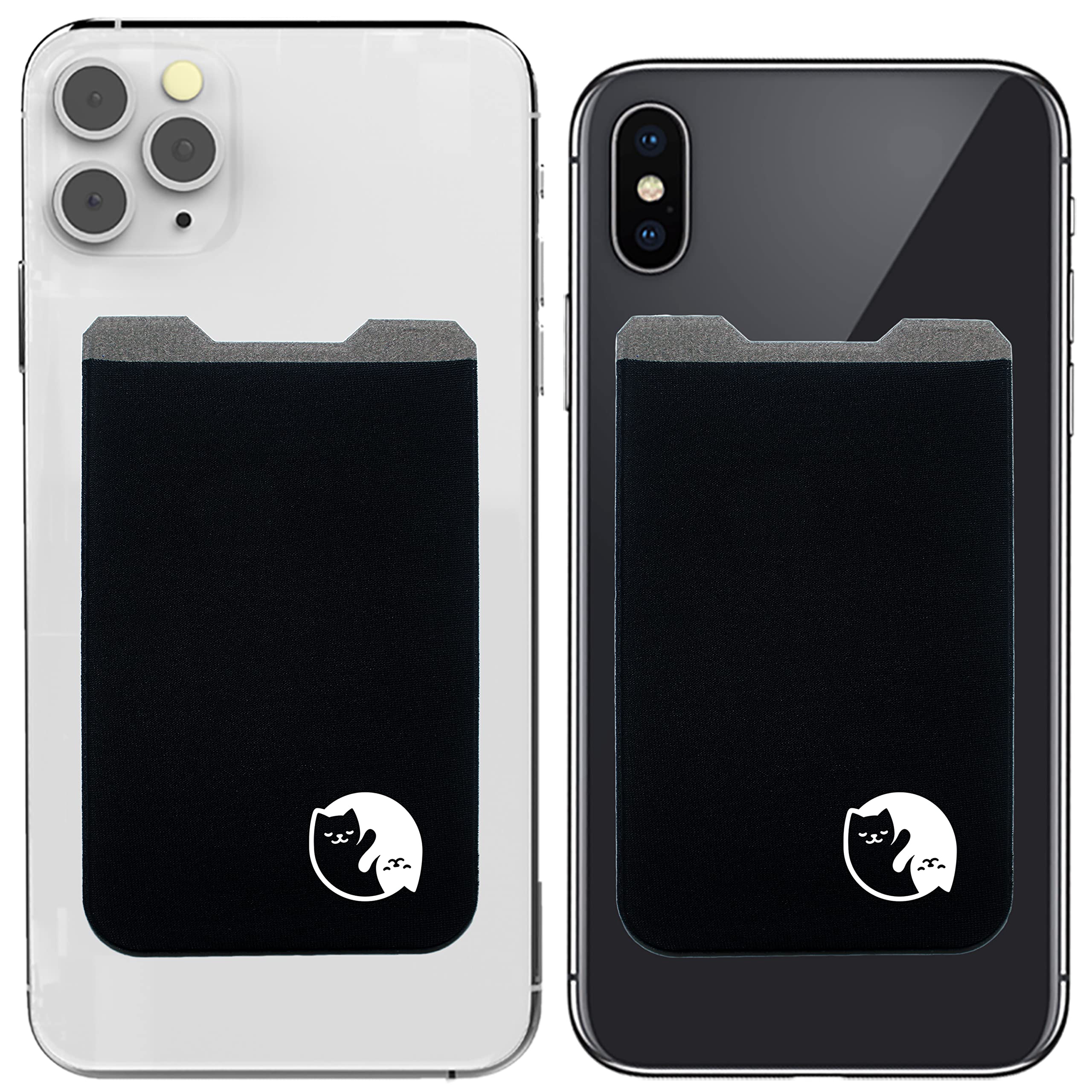 Phone Wallet - Adhesive Card Holder - Cell Phone Pouch - Stick on Lycra Pocket by Gecko - Carry Credit Cards and Cash