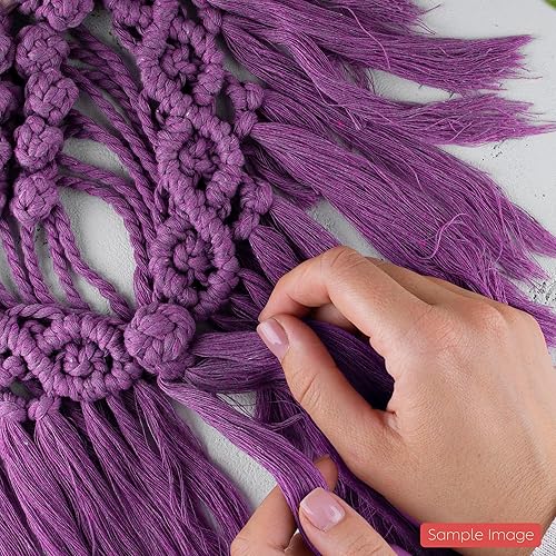 Miniatura 6 de Cuerda de macramé de 0.157 in x 92 yardas, cuerda de algodón colorido para colgar en la pared, ganchos de plantas, para manualidades, tejer (verde