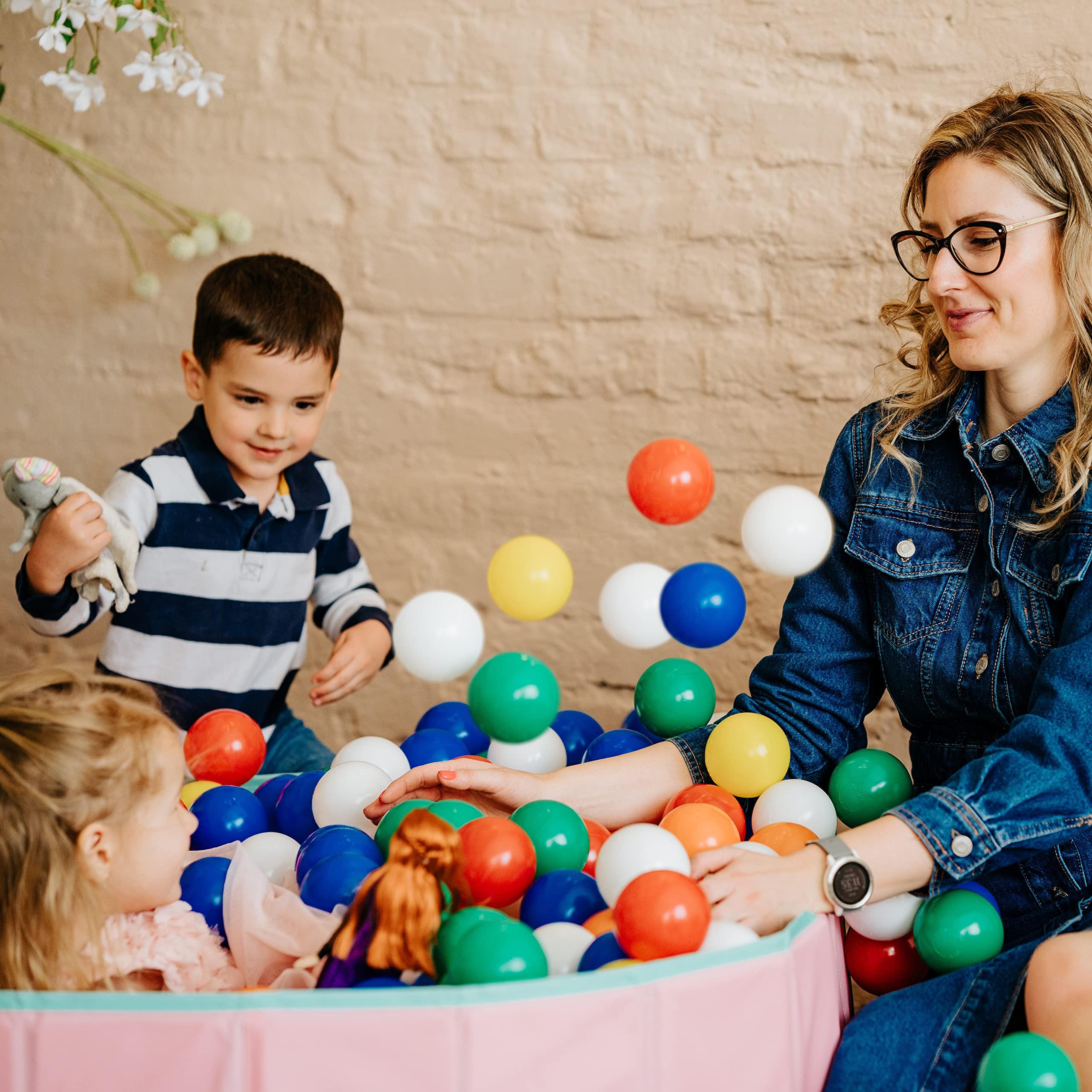 Euro-Plus 6 cm Einheitsgröße BPA frei Bälle Für Bällebad Spielbälle Baby Kinder Plastikbälle Farbe Mix Made in EU