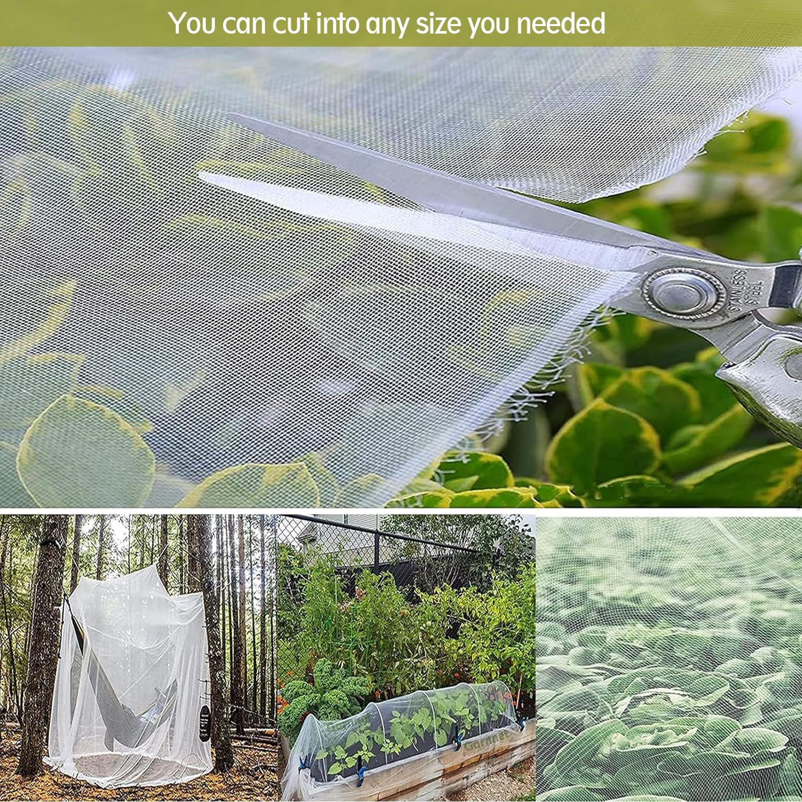 Orchard - Red antigranizo, malla de protección contra el granizo para verduras, frutas, flores y cultivos, 4 x 10 m, red a prueba de granizo para camas de jardín elevadas y protectores de plantas