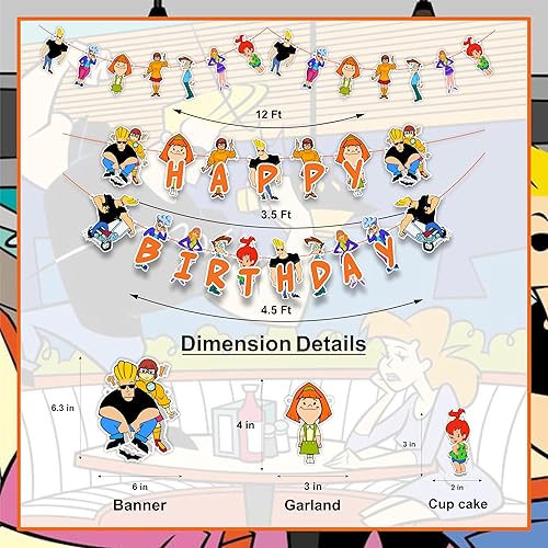 Vista 62 de Petr Pan Theme Birthday Party Supplies – Neverland Decoration Boys Girls – Includes Happy Birthday Banner, Cake Topper, Cupcake Toppers, Garland &