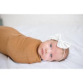 Copper Pearl Baby Swaddle Blanket - Premium Knit Baby Blanket, Large Soft Stretchy Receiving Blankets for Baby Boy and Girl, Swaddles for Newborn, Infant, and Toddler (Camel)