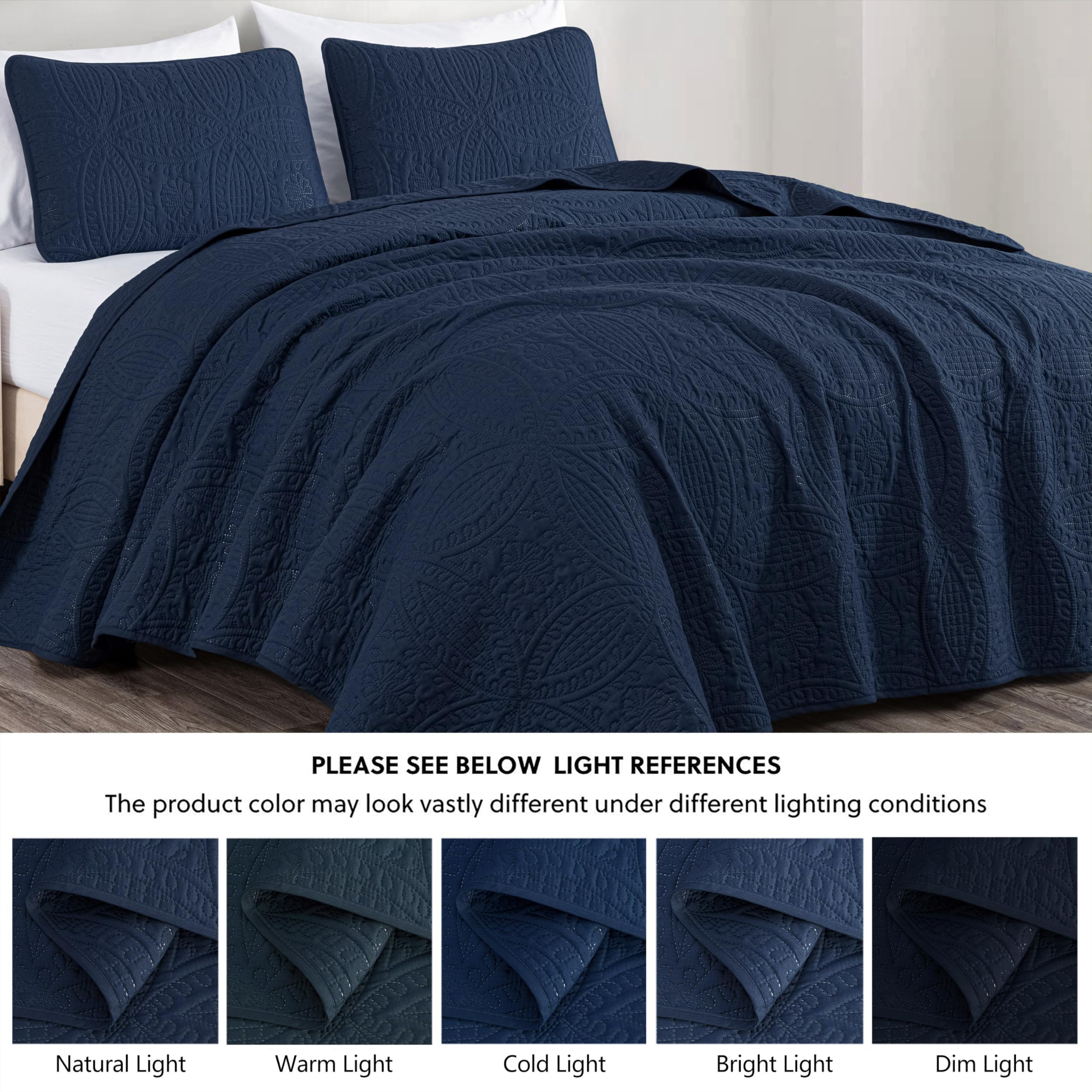 Copripiumino Chezmoi Collection Sydney 7 Pezzi King Size: Plissettato, Microfibra Morbida, Colore Viola Scuro - 2