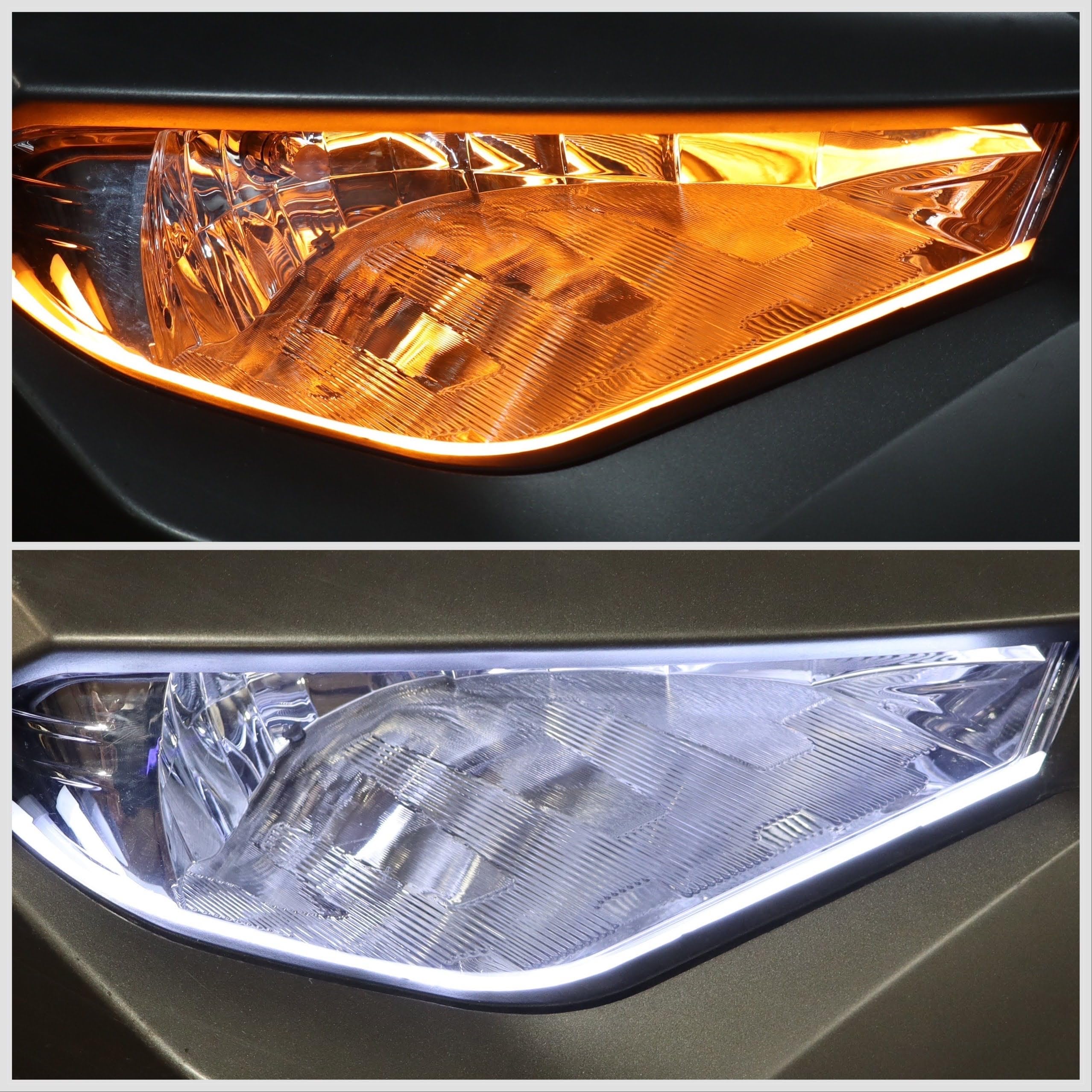 No Hole plug and play turn signal kit for 13+ Polaris Ranger 500/570/900: Lever switch: (black), horn/hazard, with front Sequential Switchback LED Lights