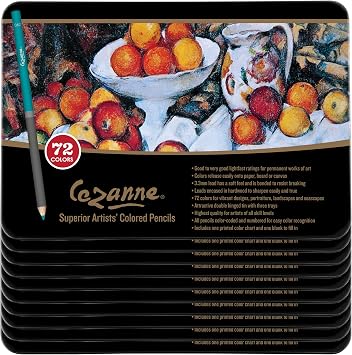 Cezanne Premium Colored Pencils - 10 Packs of 72 - Highly-Pigmented Drawing Pencils - Coloring Pencils for Drawing, Blending, Coloring, and More