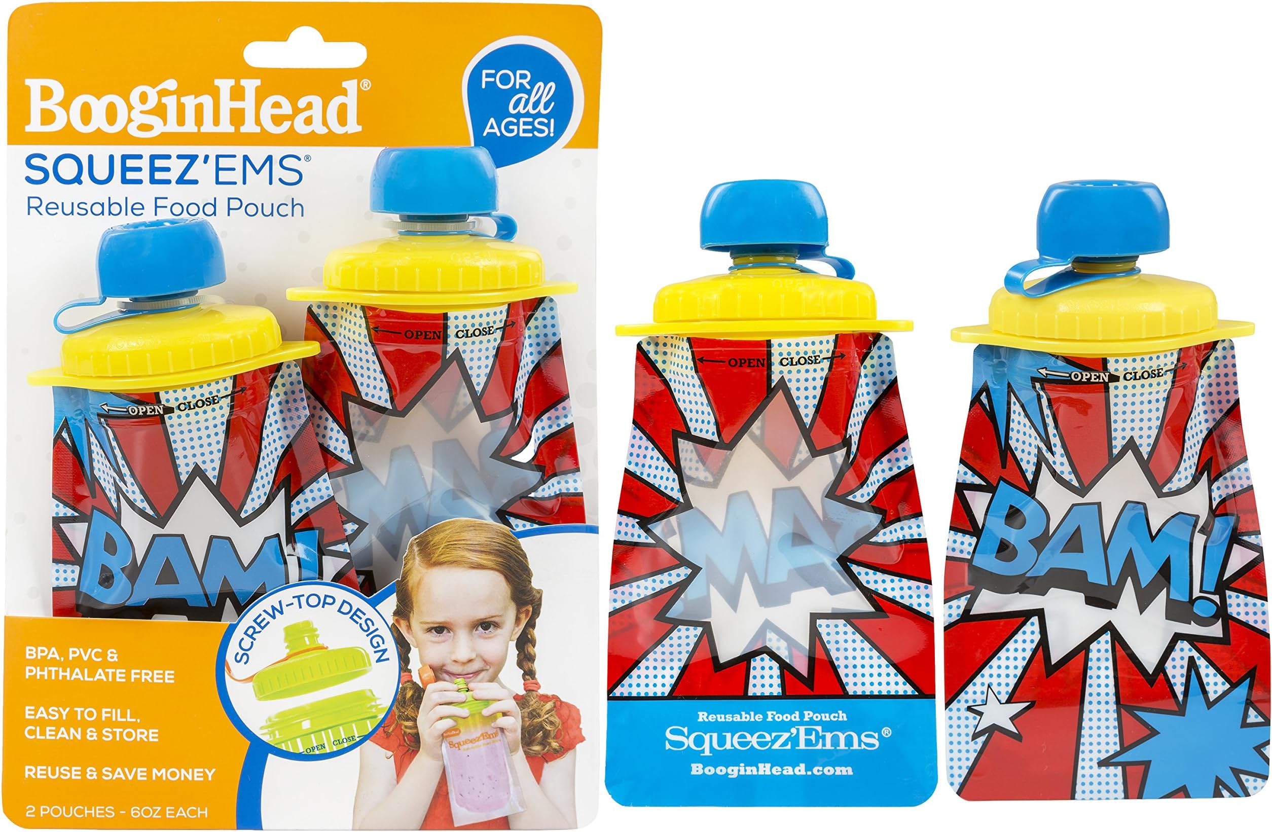 BooginHead Squeez'Ems Reusable Food Pouches