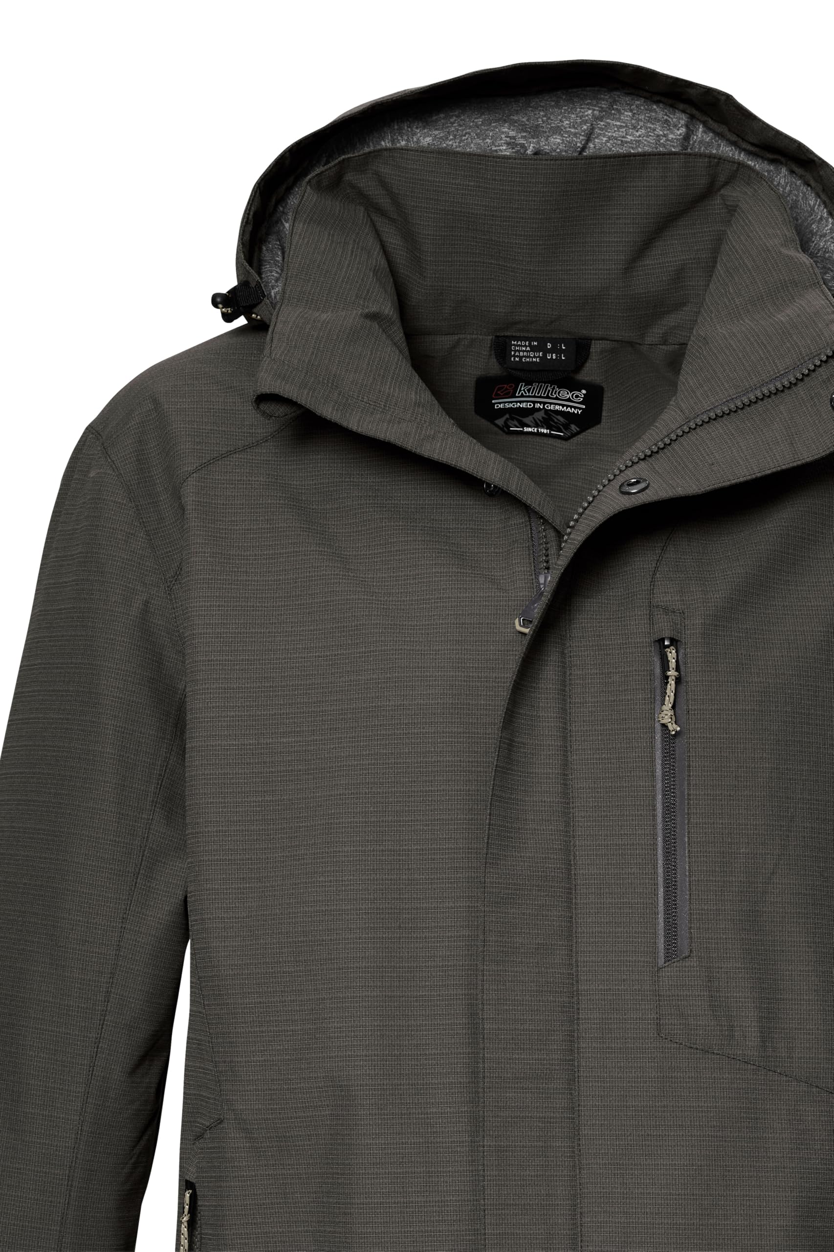 Killtec Kos 256 Mn Jckt_carleb Chaqueta funcional impermeable/chaqueta de exterior con capucha con cremallera Hombre (Pack de 1)