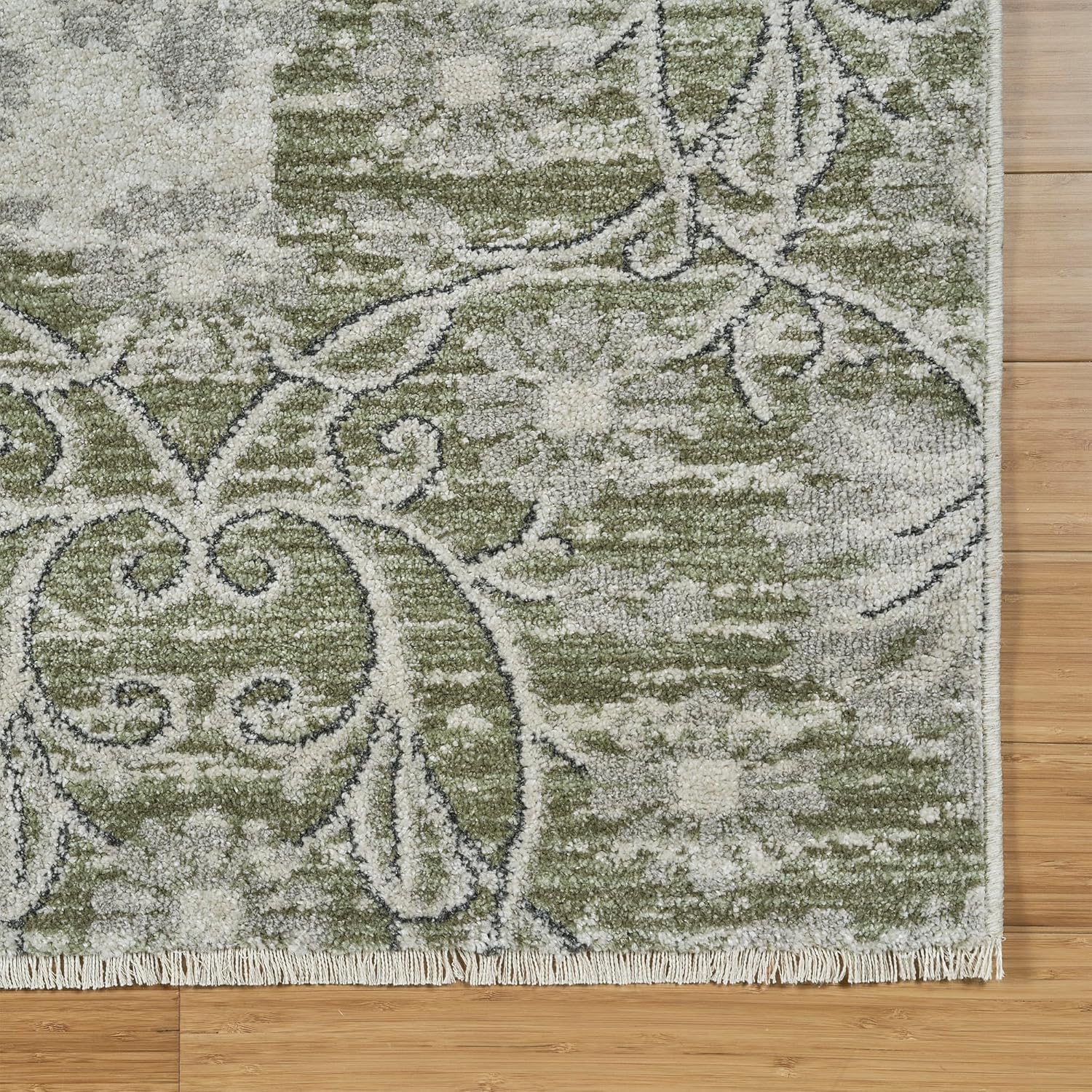 Gertmenian Heritage Botanica Area Rug - 8x10 Large, Traditional, Soft, Durable, Easy Cleaning & Ideal for High Traffic Areas in Living Room, Bedroom, Entryway - Hammel Green, 23200