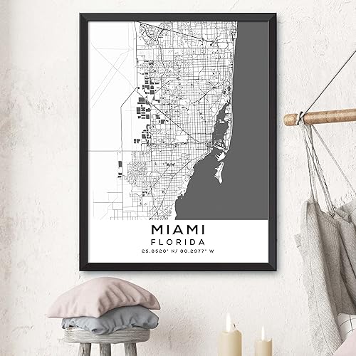 Miniatura 3 de Mapa de Miami, Florida, Light 2 (8x10)