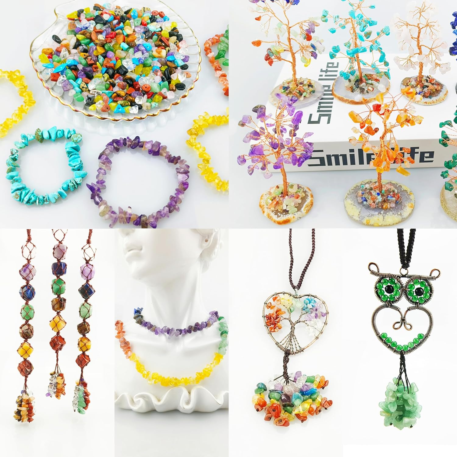 ZHIYUXI 400pcs Sunstone Beads 5-8mm Crystals Gemstones for Bracelet Making 2 Strands Irregular Stone Loose Rocks Bead for Jewelry Making Hole Drilled Natural Chips DIY Necklace Craft Gifts - Image 4