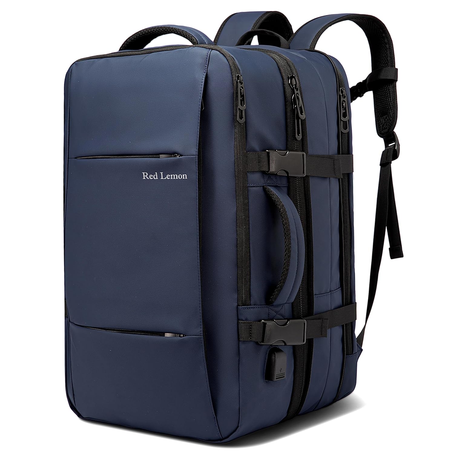 Red Lemon Titan Ultrafit Plus Bange Series 15.6-Inch Laptop Backpacks for Men and Women 45L Outdoor and Camping 3In1 Office Bags,Travelling,Backpack (with Bottle Holder), Blue