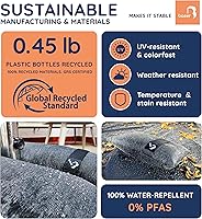 Vista 4 de Baser Bolsas de arena originales rellenables para bases de sombrilla de patio, poliéster reciclado resistente a la intemperie para muebles