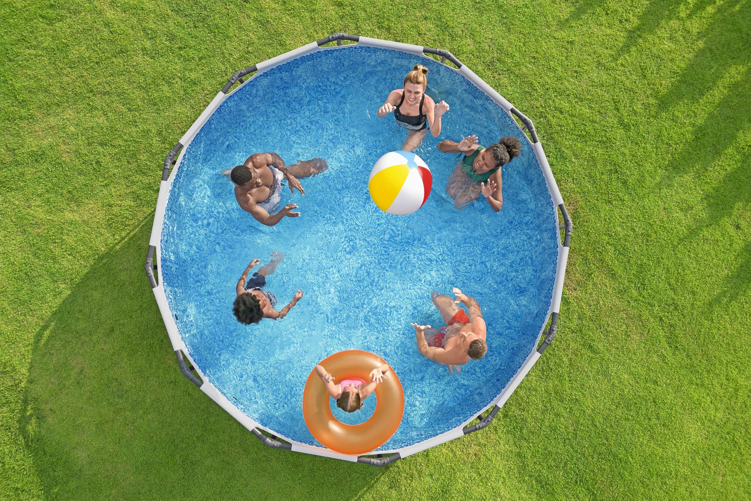 Bestway Steel Pro MAX Aufstellpool-Set mit Filterpumpe Ø 366 x 100 cm, rund