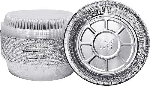 Miniatura 9 de Paquete de 240 sartenes redondas de aluminio prémium de 8 pulgadas con tapas de cúpula de plástico, lata de aluminio desechable resistente para