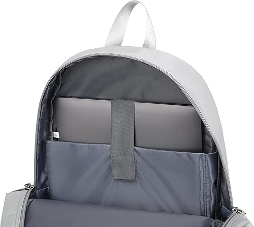 Miniatura 7 de Acmebon Mochila para portátil de moda espaciosa para niña, mochila diaria casual para mujeres, Gris, Grande, Moderno