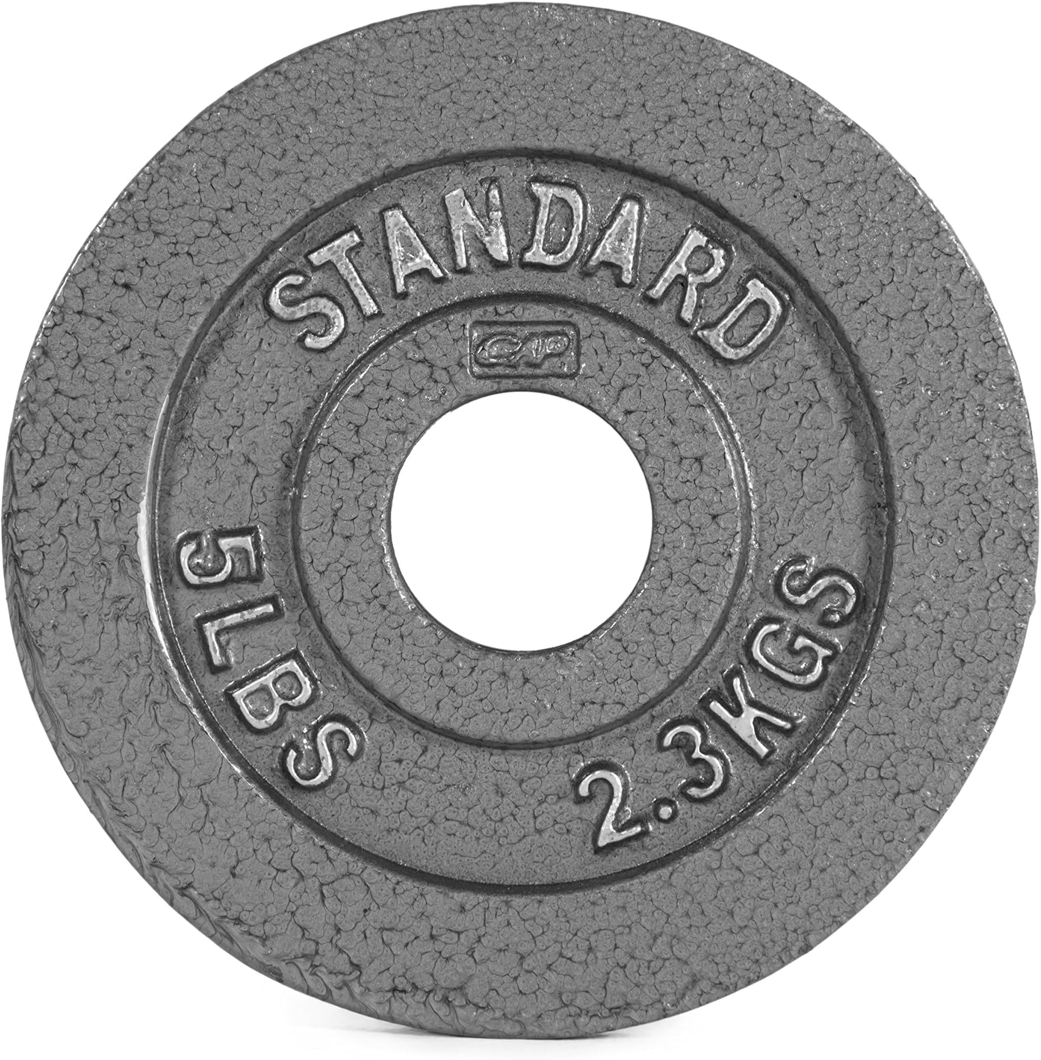 CAP Barbell Olympic 2-Inch Weight Plate, Gray, Single