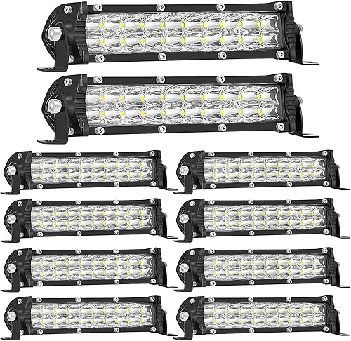 Barras de luz LED delgadas de 7 pulgadas, barras de luz LED de conducción todoterreno de 12 V-60 V, 6000 lúmenes, barras de luz LED delgadas