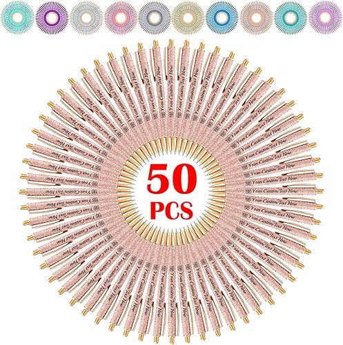 Miniatura 9 de FwSYouMAI Bolígrafo personalizado, 1 unidad, bolígrafo personalizado con logotipo de mensaje de nombre comercial impreso, carcasa de metal brillante