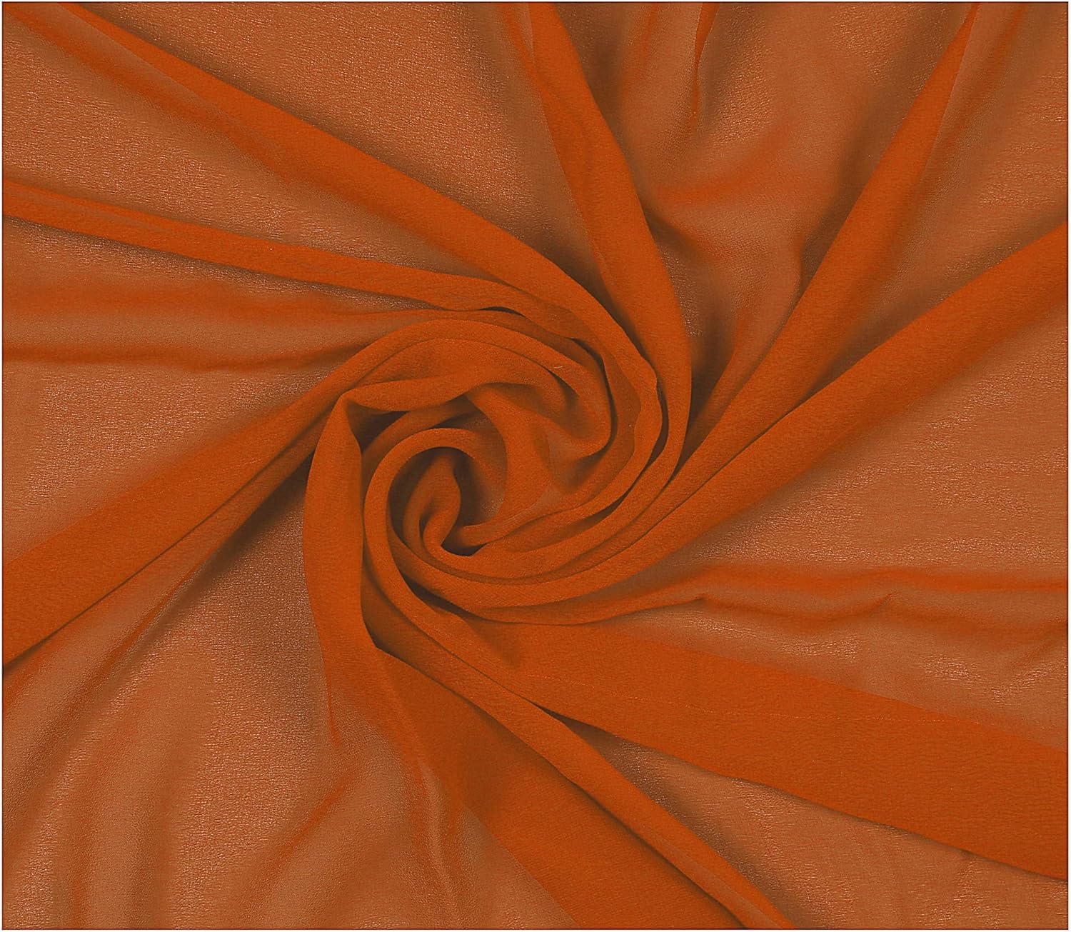 MDS Halloween Chiffon Fabric - Pack of 20 Yards, 44" Wide, Sheer Soft Draping Fabric Bolt for Haunted House Backdrops, Party Arch Decor, Spooky Curtains, Witch Costumes, DIY Crafts - Brunt Orange