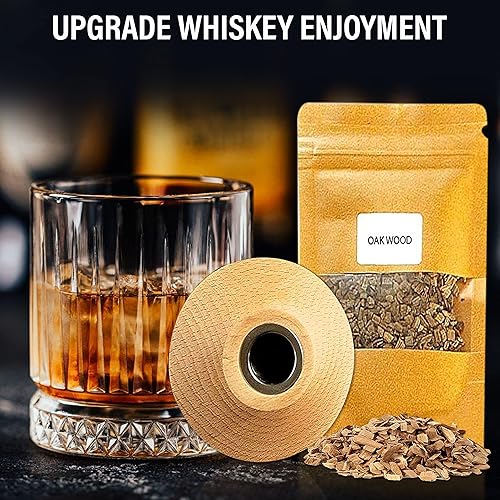 Miniatura 5 de Chefs - Kit único para ahumar whisky, infunde sabores atrevidos con virutas de madera de manzana, cereza, roble y nogal, perfecto para cócteles de