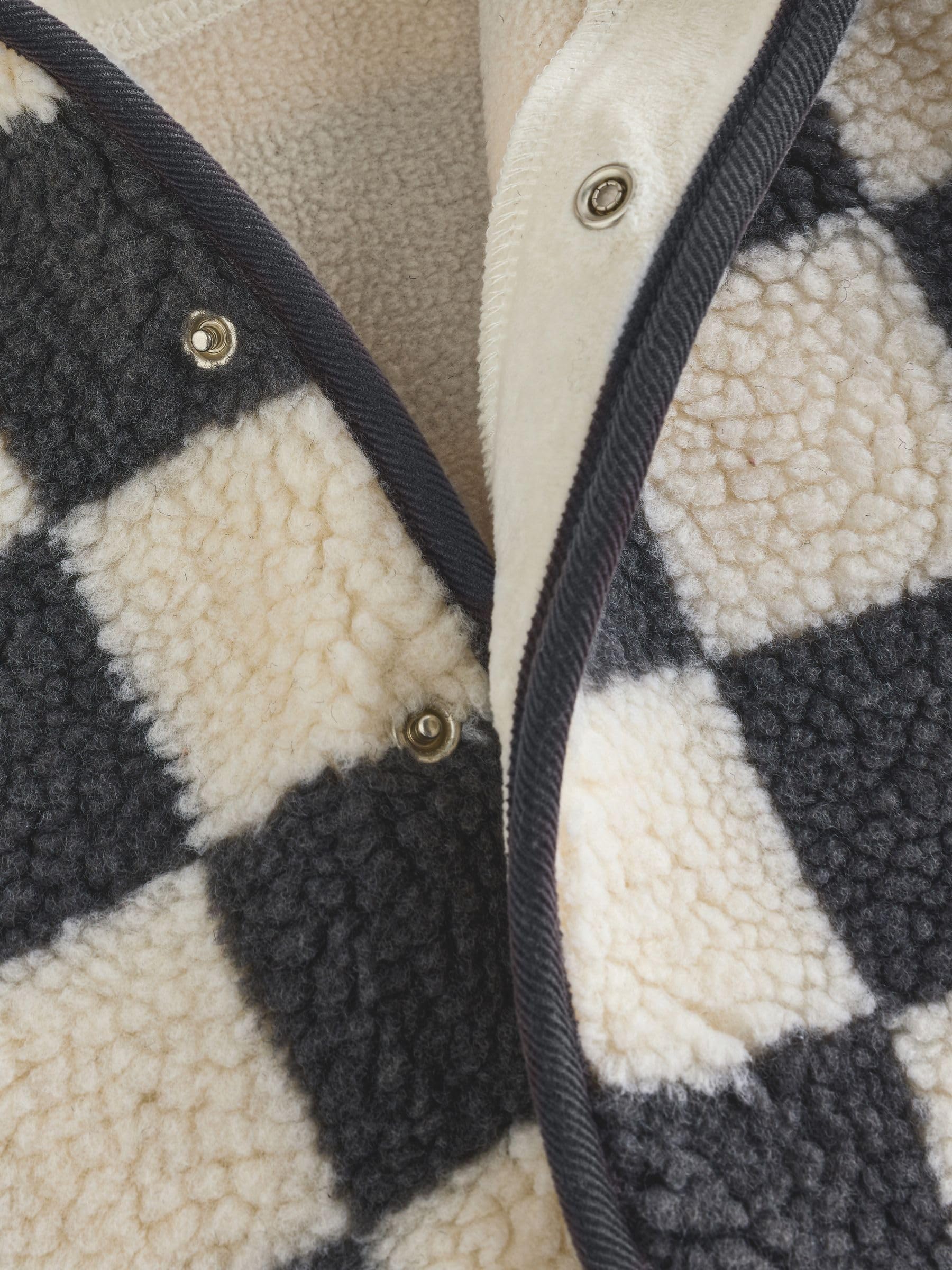 NEXT Baby Jungen Babyjacke aus Teddyfell mit Kapuze