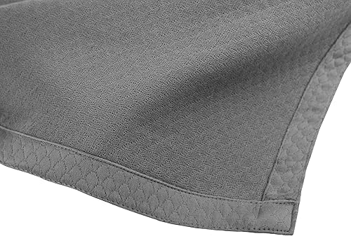 Miniatura 6 de Cotton Craft - Cobija térmica de sarga de punto espiga (100% algodón súper suave de alta calidad)