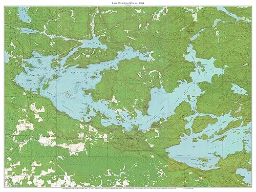 Lake Vermilion Topographic Map Amazon.com: Lake Vermilion West - Ca. 1964 Map - Old Topographic Usgs  Custom Composite Minnesota : Handmade Products