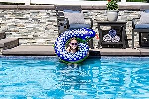 Poolmaster Swimming Pool Float Inflatable Green Snake Pool Ring.