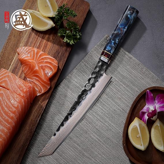 MITSUMOTO SAKARI 8 Kiritsuke Knife, VG-10 Damascus, Hand-Forged