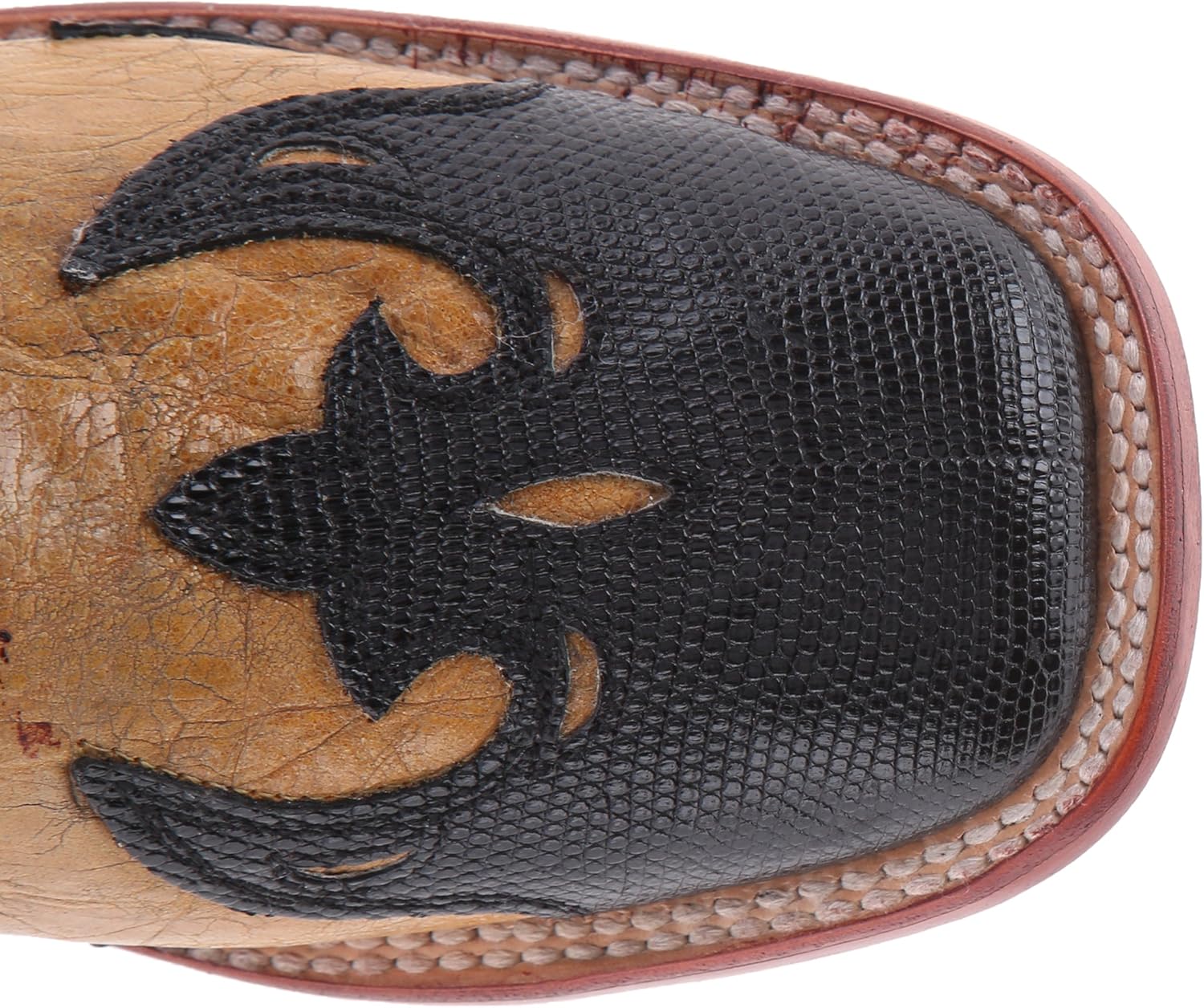 Ferrini Western Boots Womens Lizard Block Heel S Toe Chocolate RL2