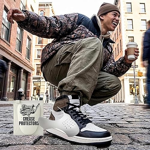 Miniatura 5 de Protectores de pliegues para zapatos compatibles con Nike Air Force 1, Jordans, Dunks y más Anti-pliegues, reutilizables, plantillas recortables