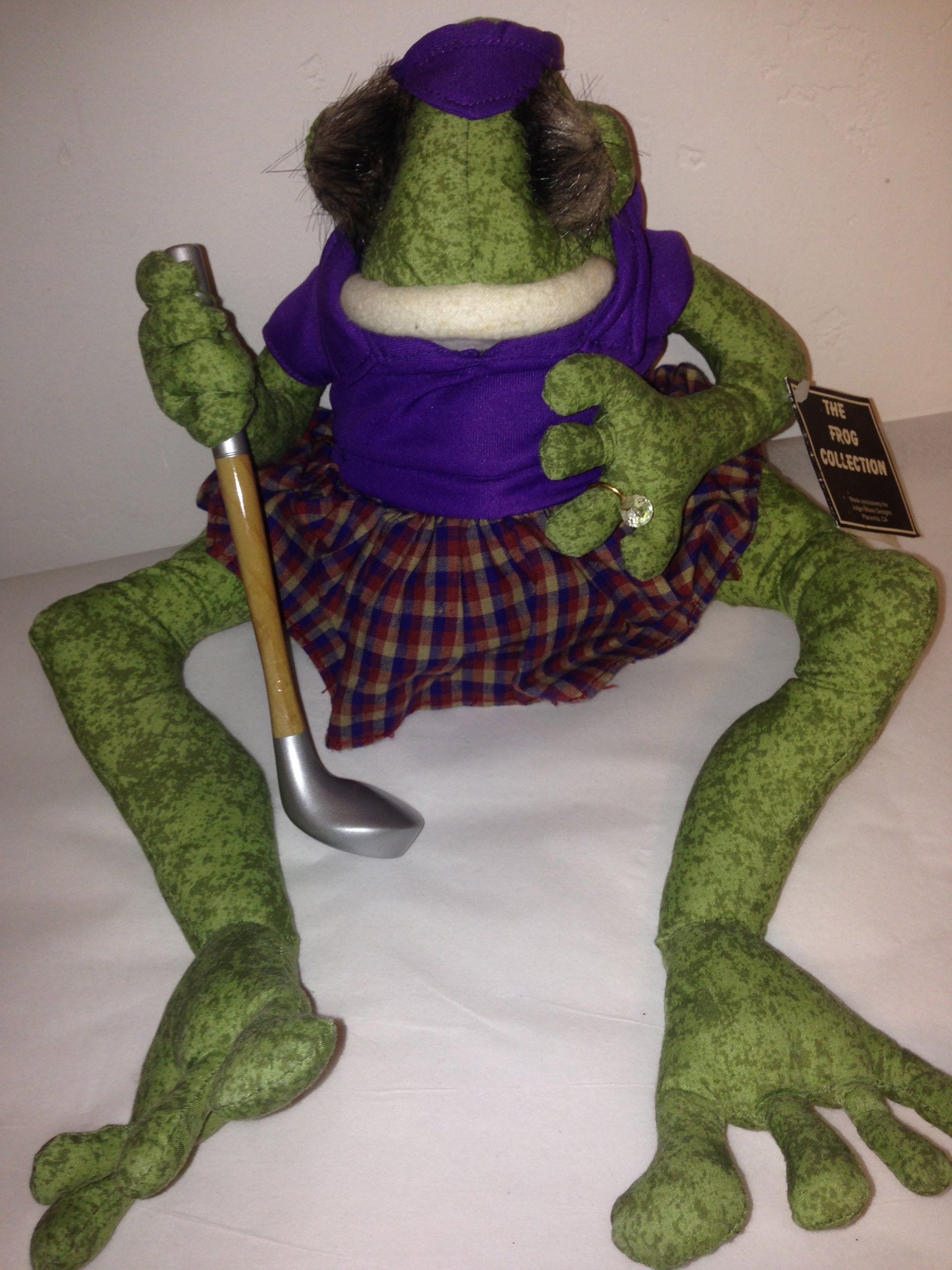 12" The Frog Collection-Golfer Frog Female
