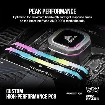 CORSAIR VENGEANCE RGB PRO SL 32GB (2x16GB) DDR4 Up to 3200 (PC4-25600) C16 1.35V Desktop Memory - Black