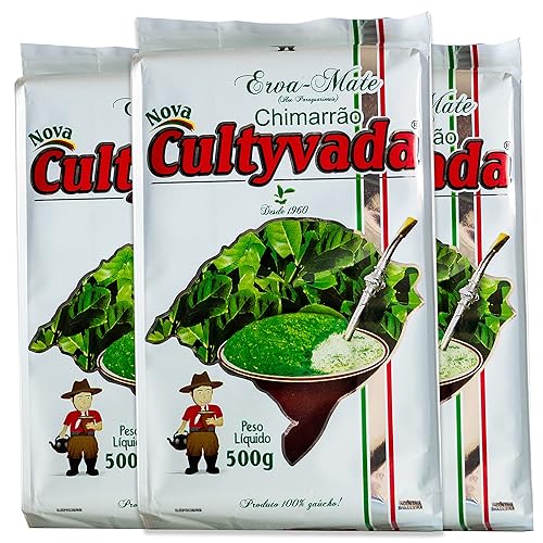 Cultyvada Nativa Chimarrao Erva Mate - Gourmet - Sin edad - Yerba Mate - Verde súper fresco - Sellado al vacío - 1764oz 3 paquetes