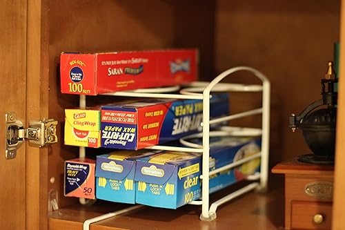 Miniatura 6 de Estante organizador para envoltorios de cocina marca DecoBros, para cajas pequeñas y estándar de 2-12 pulgadas