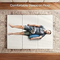 Vista 7 de LINSY LIVING Full Folding Mattress, 4 Inch Trifold Mattress Topper with Washable Tencel Cover, Full Memory Foam Mattess Topper, Foldable, Portable