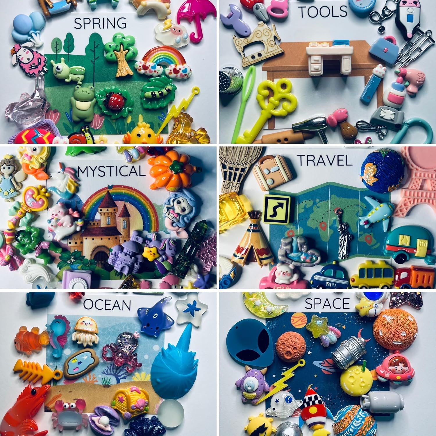 Theme Objects Set, 200+ Sorting Trinkets with Labeled Storage Boxes for 16 Themes from Speech and Smile