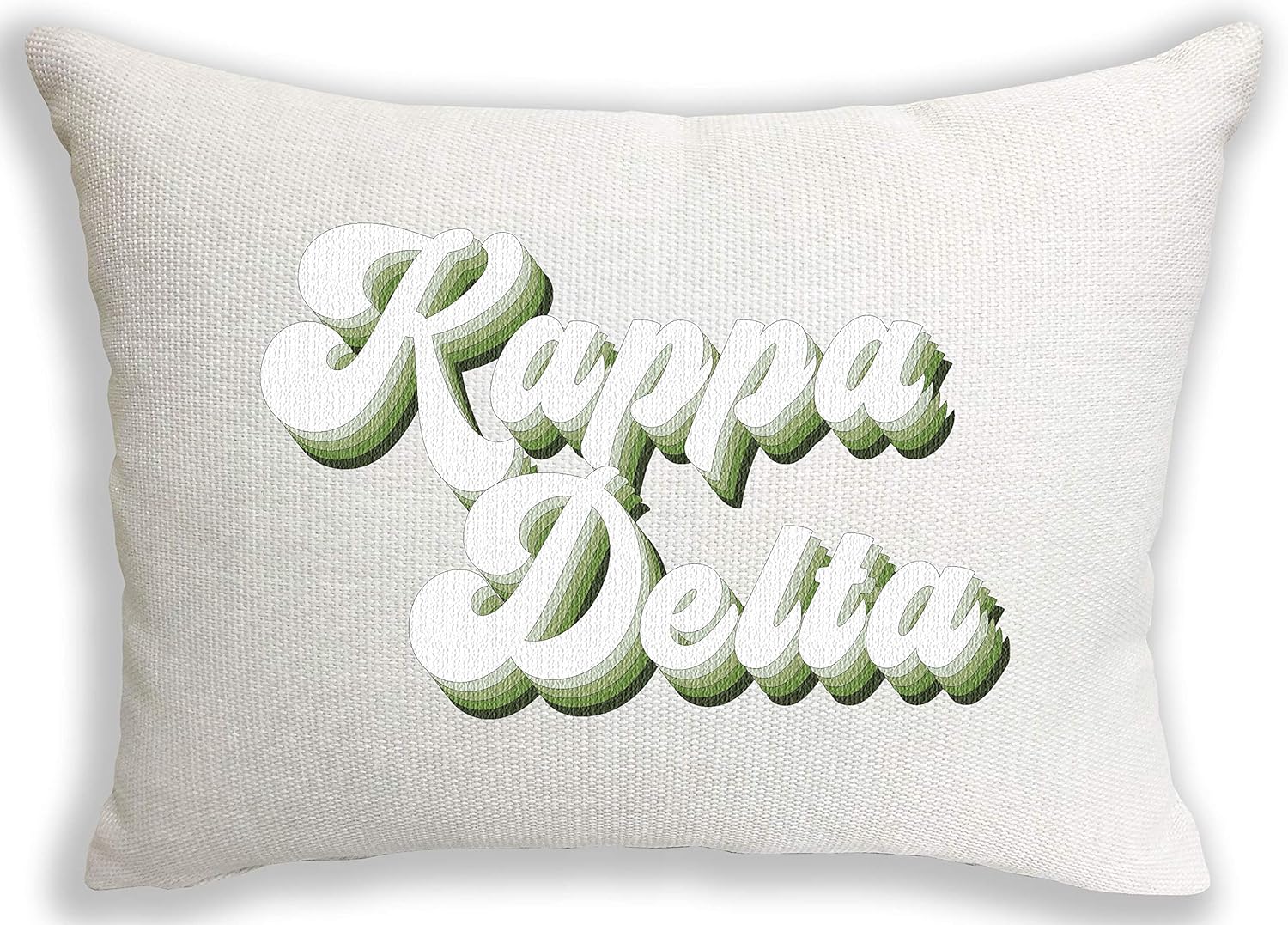 Sorority Shop Kappa Delta Pillow – Retro Design, 12" x 16" Lumbar Pillow Sorority