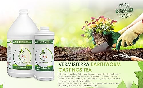 Miniatura 7 de Té de gusano para jardinería y compostaje - Cuarto de galón - Potenciador orgánico de suelo de lombriz de tierra - Fertilizante de vermicompost -