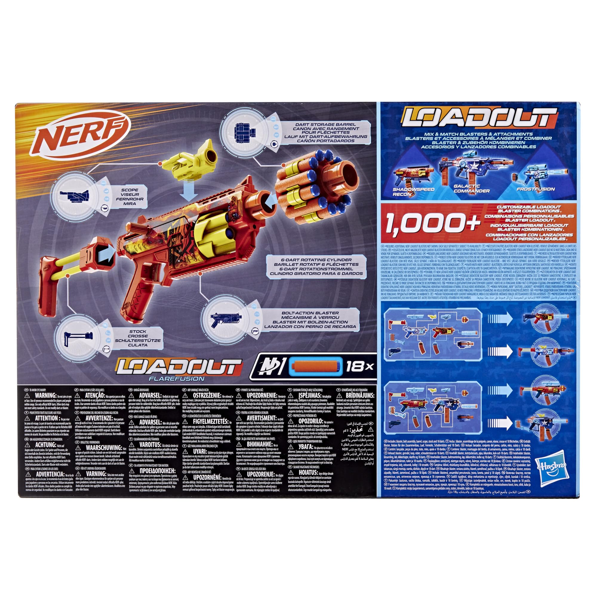 Nerf Loadout, blaster FlareFusion e 18 dardi N1