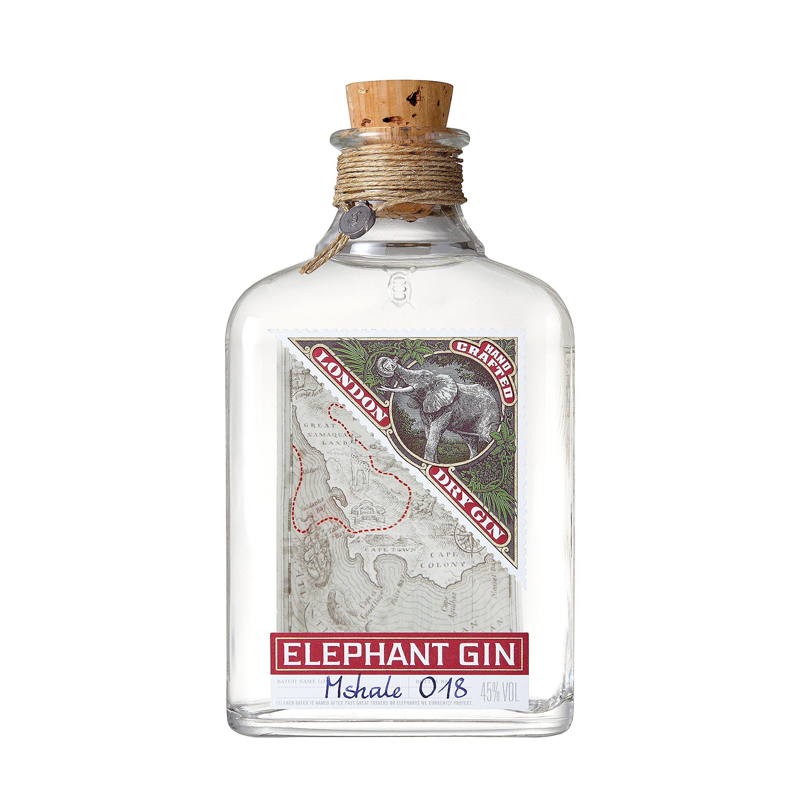 Elephant London Dry Gin 0,5l (45% Vol) Gin Tonic Spirituose Bar Cocktail Longdrink- [Enthält Sulfite]