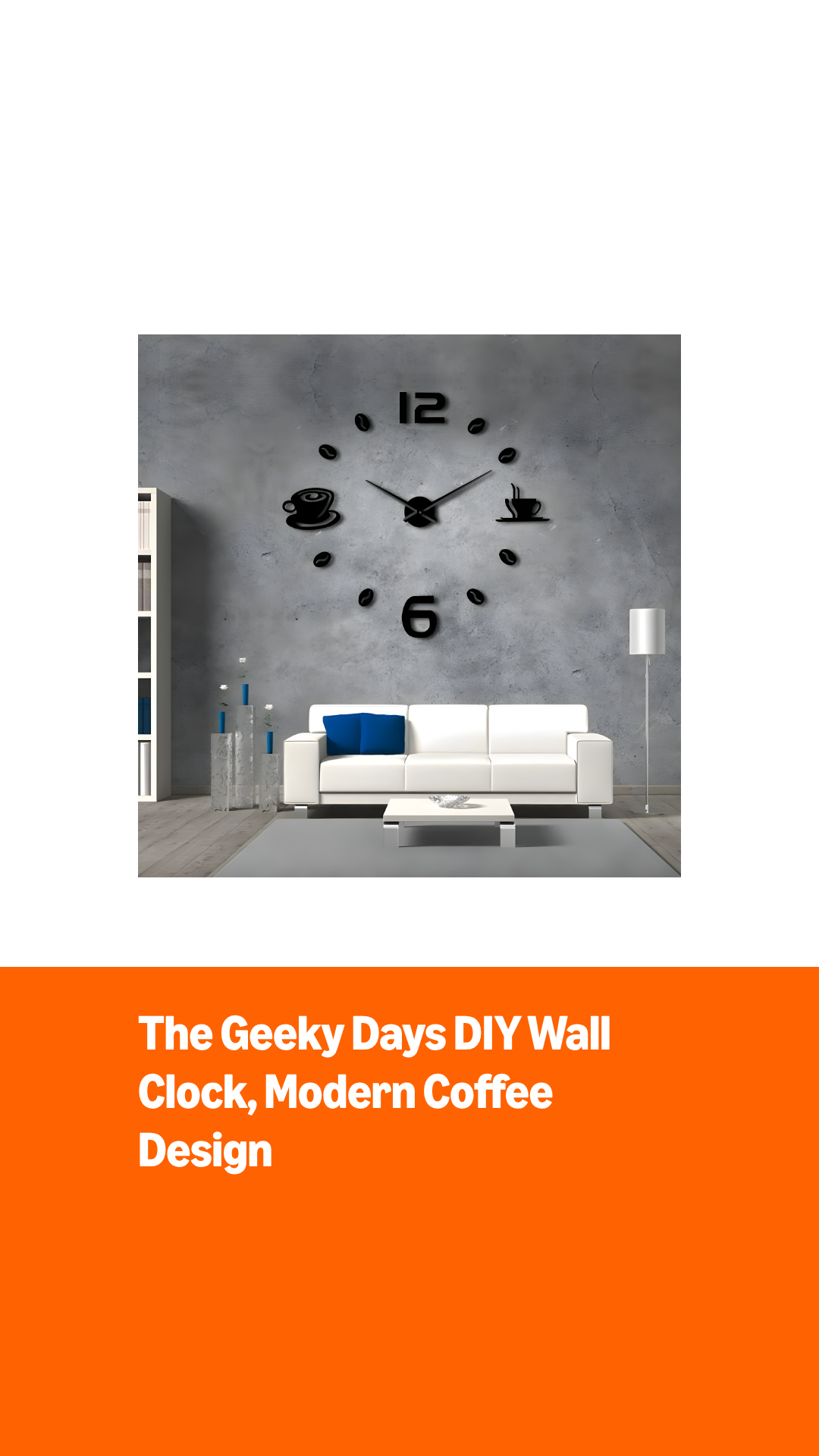 Reloj de pared analógico DIY grande sin marco 47 pulgadas miniatura 7