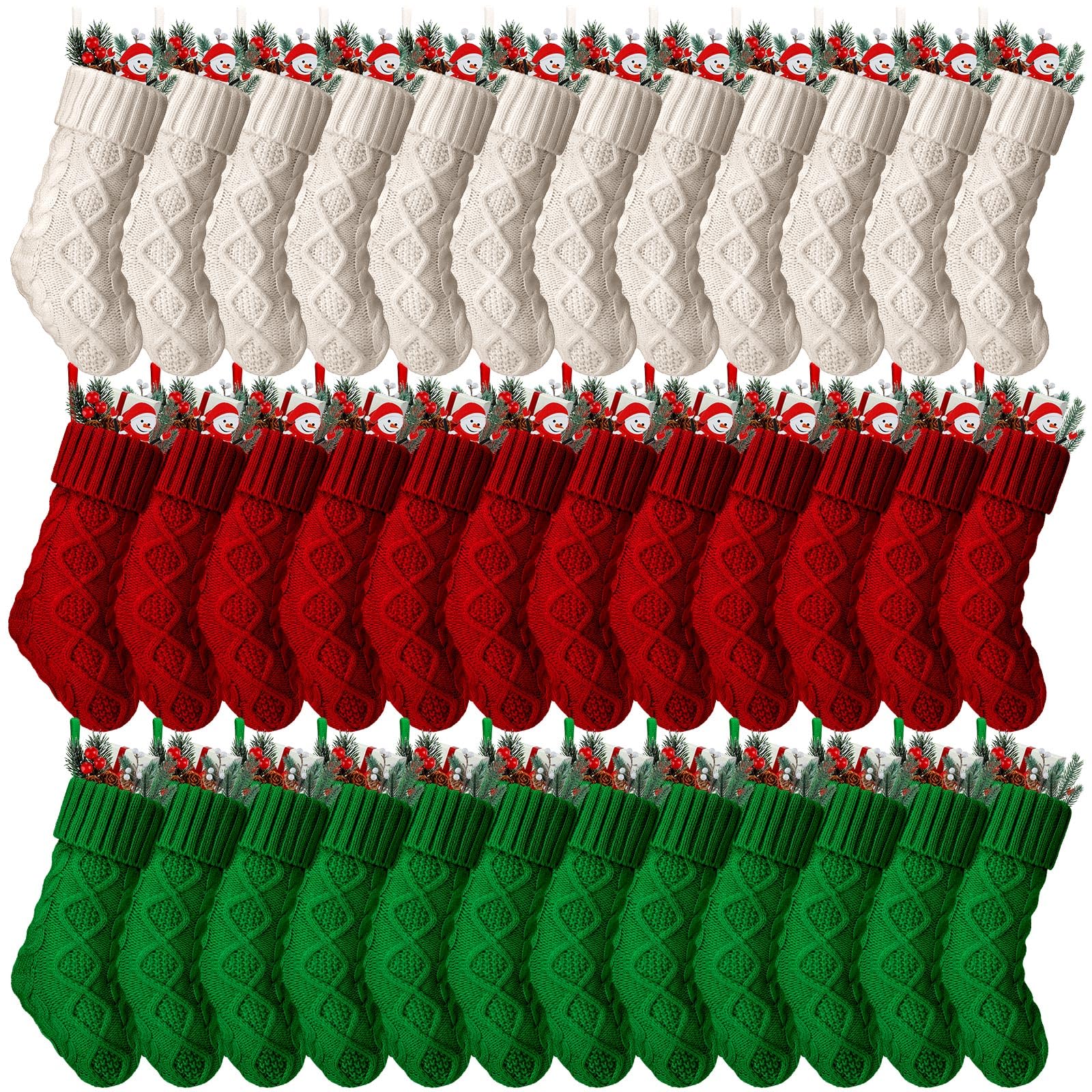 Chaussettes de Noël tricotées de 21 cm pour petits cadeaux