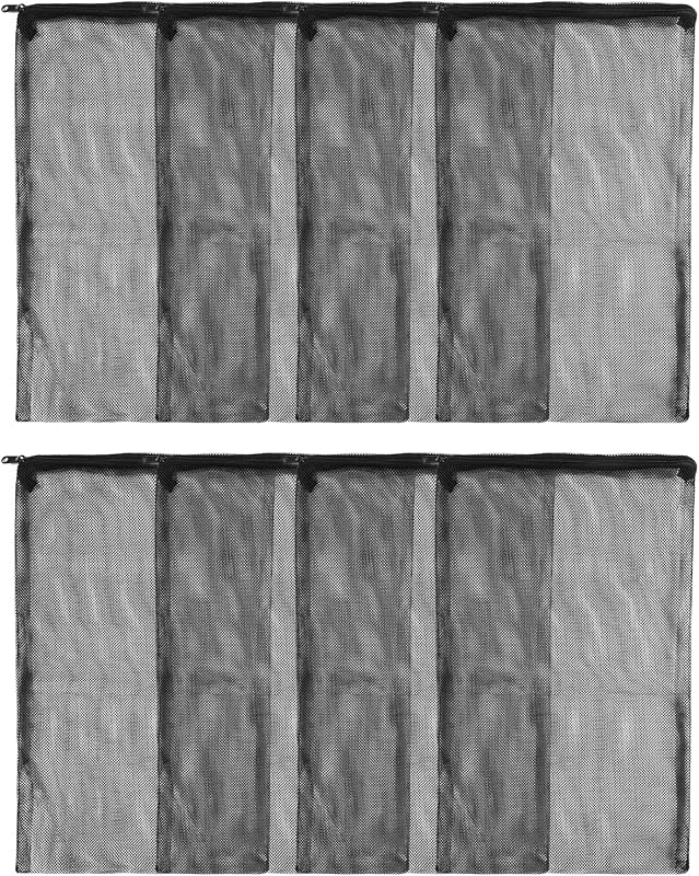 Pawfly Sacos para Mídia de Filtro de Aquário em Malha Fina com Zíper 38,1 x 25,4 cm, Pacote com 8