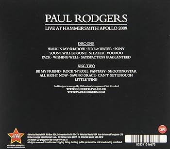 Paul Rodgers - Hammersmith Apollo 2009 - Amazon.com Music