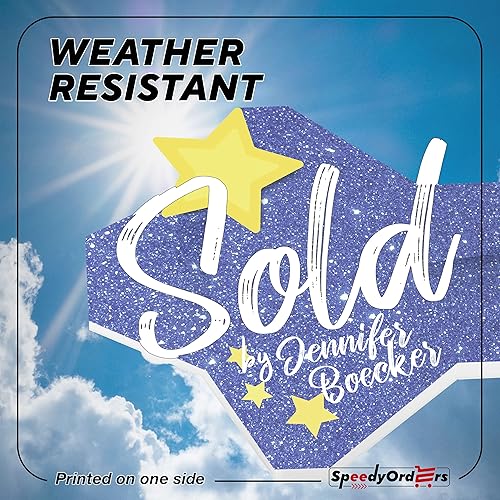 Miniatura 7 de SPEEDYORDERS Real Estate Closing Cartel personalizado para nuevo propietario de vivienda, estilo plateado, se vende Key Sign Prop Realtor Key Prop